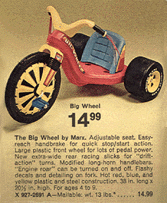 Big Wheel Print Ad. 1975